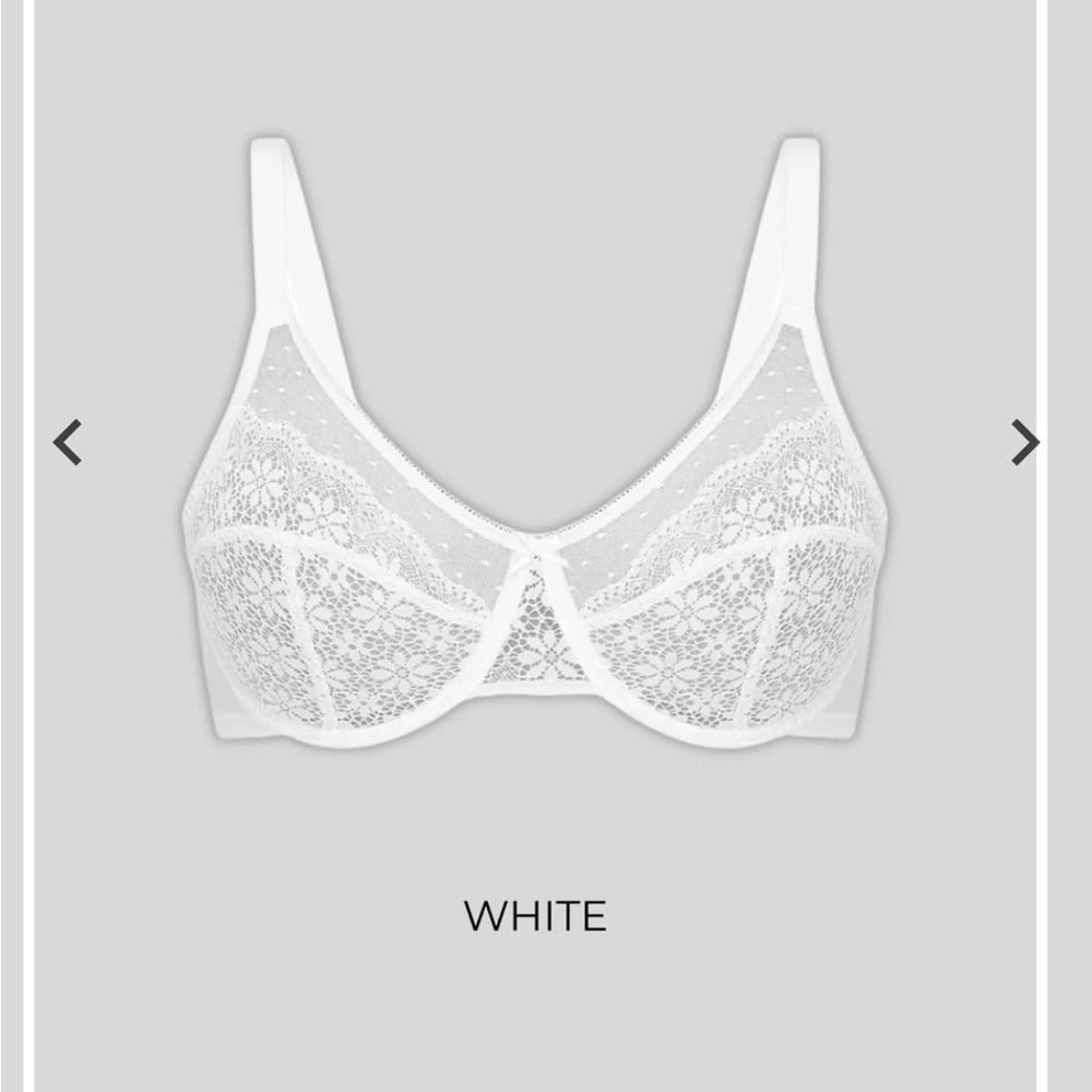 EmpowerWear Minimizer White Lace Bra 32DDD